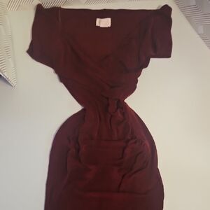 Moda Deep Red Midi Dress